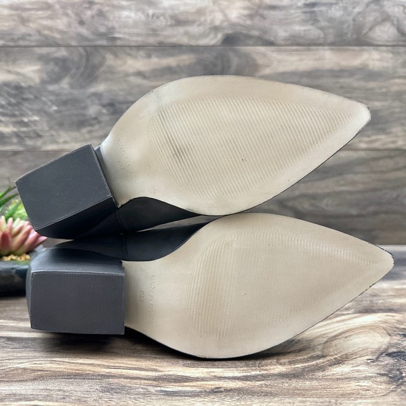 NEW Steve Madden 8M Terezza Grey Nubuck Pull On Pointed Toe Western Ankle Bootie - Picture 9 of 12